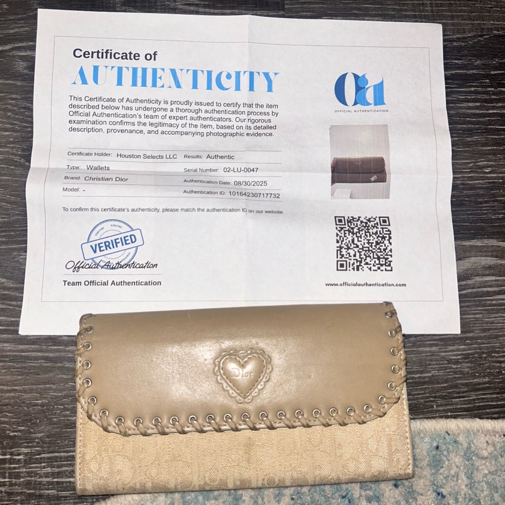 Christian Dior long flap wallet